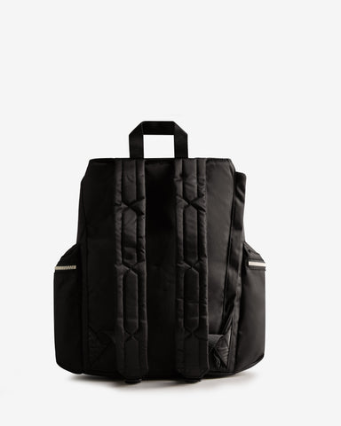 Black Nylon Large Topclip Backpack