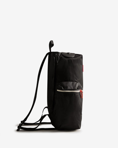 Black Nylon Large Topclip Backpack