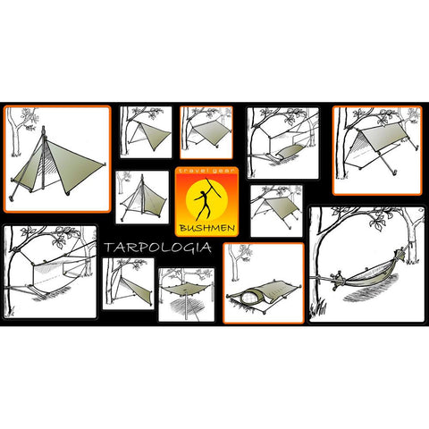 Bushmen Ultralight Tarp 3x3 Dark Olive