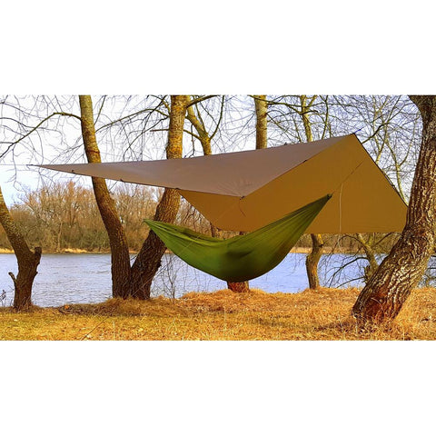 Bushmen Ultralight Tarp 3x3 Dark Olive