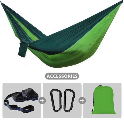 Camping Hammock 260X140Cm Double Portable Hammock with 2 Tree Straps Lightweight Hammocks for Travel Beach Backyard Patio Hiking