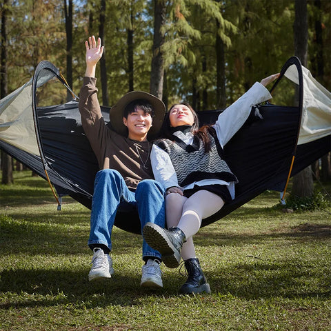 Traveler Hammock Outdoor anti Roll and anti Mosquito Hammock Double Person Sunshade Camping Hammock with Mosquito Net