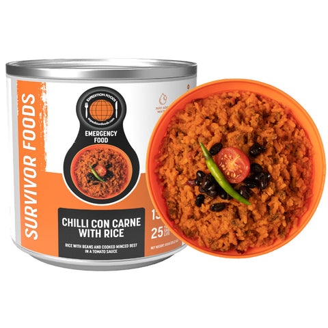 Expedition Foods Chilli Con Carne with Rice (Survivor Foods Range) | Freeze-Dried Emergency Supplies
