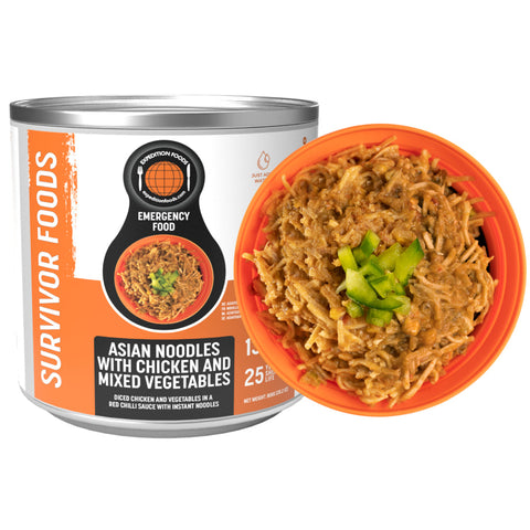 Expedition Foods Asian Noodles with Chicken and Mixed Vegetables (Survivor Foods Range) | Freeze-Dried Emergency Supplies