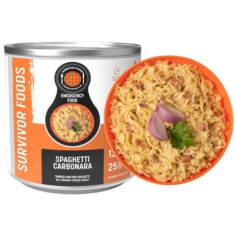 Expedition Foods Spaghetti Carbonara (Survivor Foods Range) | Freeze-Dried Emergency Supplies