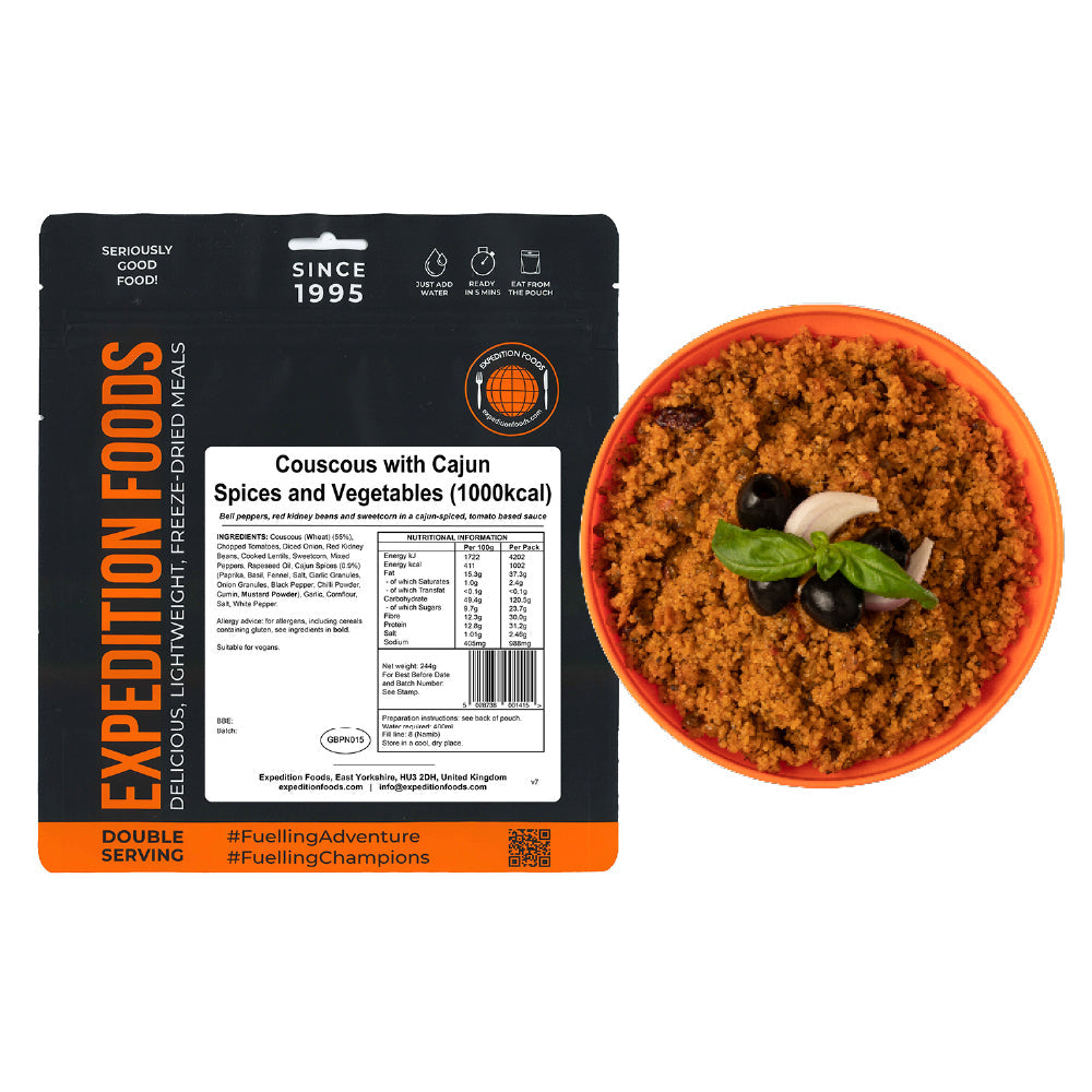 Expedition Foods Couscous with Cajun Spices and Vegetables | Freeze-Dried Meal
