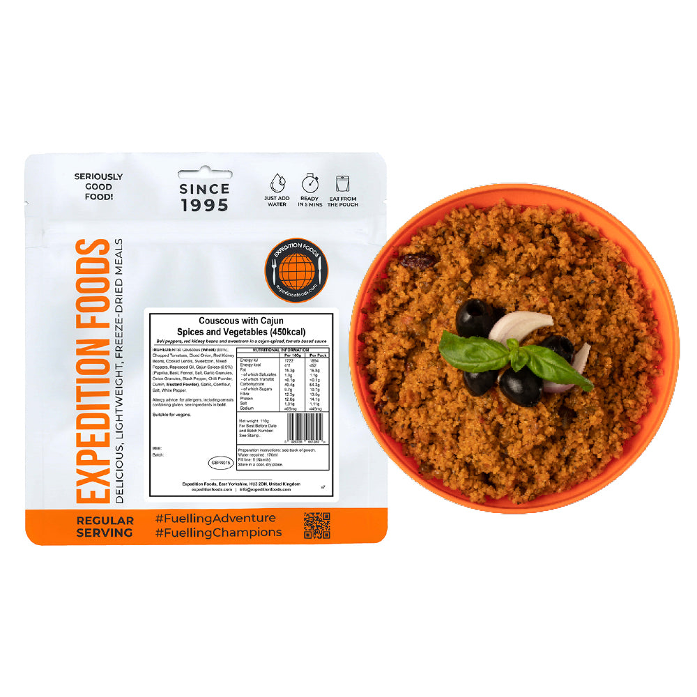 Expedition Foods Couscous with Cajun Spices and Vegetables | Freeze-Dried Meal
