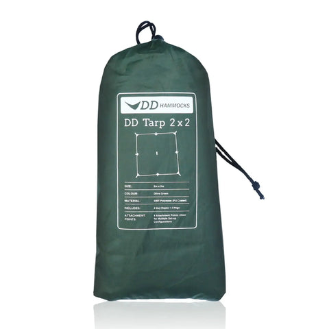 2 x 2 tarp DD Tarp 2x2 Compact Square 410g Solo Bivvy Tarp – Wylies Outdoor World