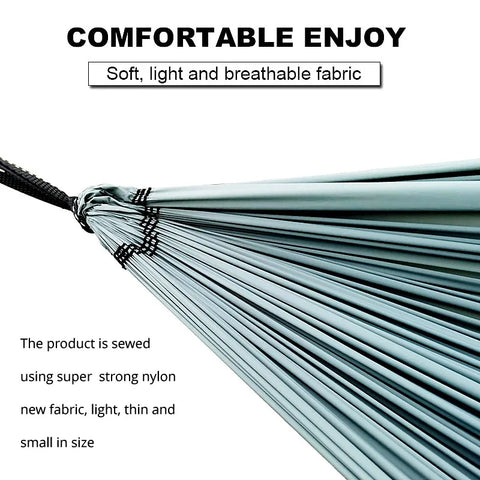 2024 New Ultralight 380T (20D) Outdoor Camping Nylon Hammock Sleep Swing Tree Bed Garden Backyard Protable Hammock Chair