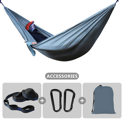 Camping Hammock 260X140Cm Double Portable Hammock with 2 Tree Straps Lightweight Hammocks for Travel Beach Backyard Patio Hiking
