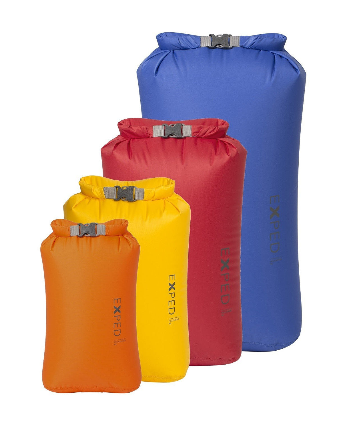Exped Fold Dry Bag Bright 4pk