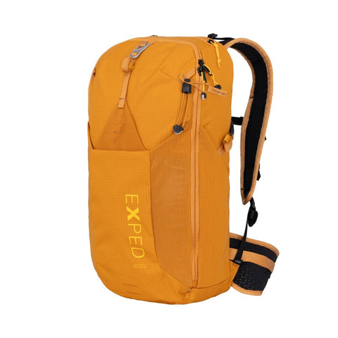 Skyline 20 Backpack in orange color with ergonomic design, ideal for hiking, biking, and everyday use.