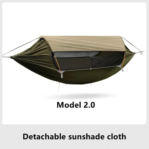 Traveler Hammock Outdoor anti Roll and anti Mosquito Hammock Double Person Sunshade Camping Hammock with Mosquito Net