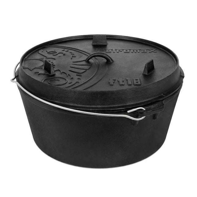 Petromax 16.1L Cast Iron Dutch Oven with Legs - Wylies Outdoor World