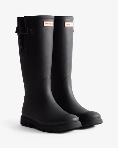 Unisex Black Field Downpour Adjustable Wellington Boot