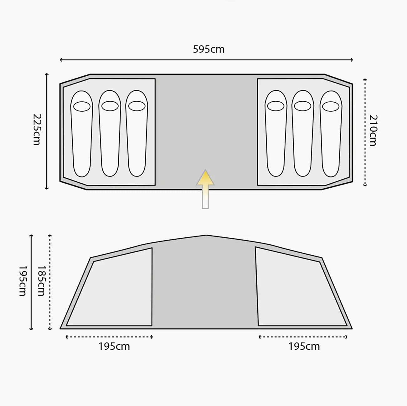 Highlander Cypress 6 Man Tent - Wylies Outdoor World