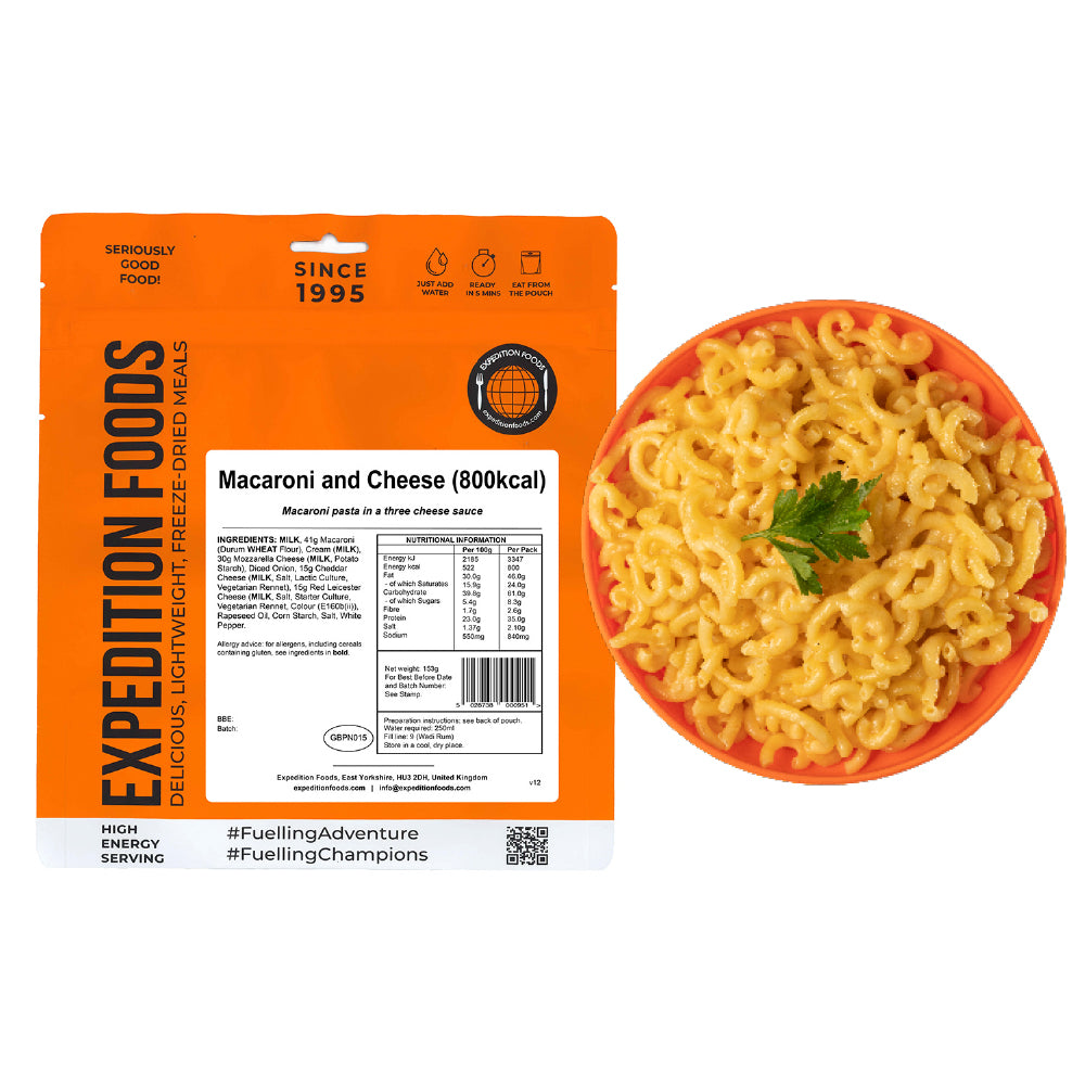 Expedition Foods Macaroni and Cheese | Freeze-Dried Meal
