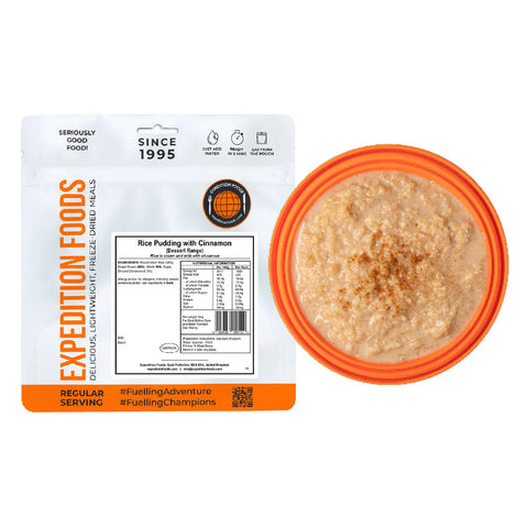 Expedition Foods Rice Pudding with Cinnamon (Breakfast/Dessert Range) | Freeze-Dried Meal