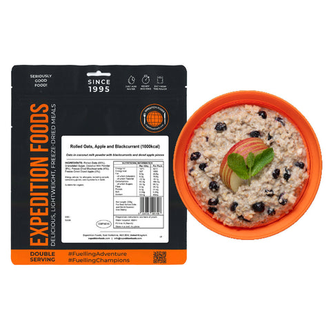 Expedition Foods Rolled Oats, Apple and Blackcurrant | Freeze-Dried Meal