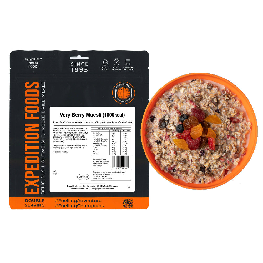 Expedition Foods Very Berry Muesli | Freeze-Dried Meal