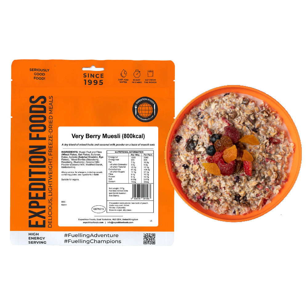 Expedition Foods Very Berry Muesli | Freeze-Dried Meal