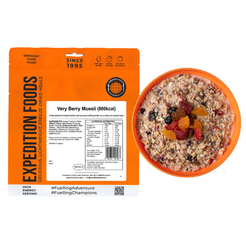 Expedition Foods Very Berry Muesli | Freeze-Dried Meal