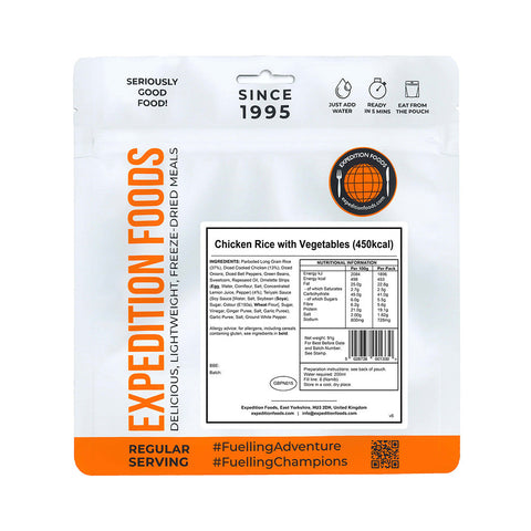 Expedition Foods Chicken Rice with Vegetables | Freeze-Dried Meal