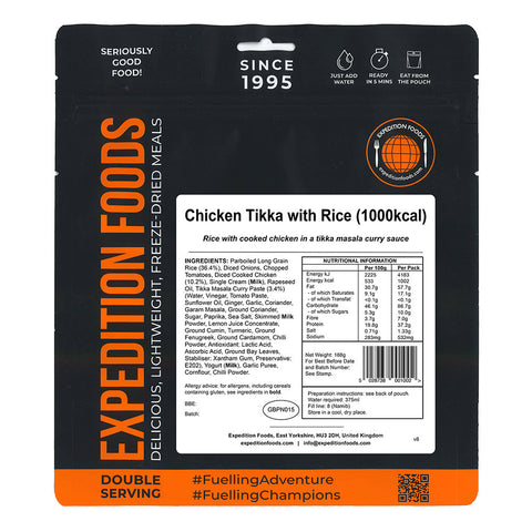 Expedition Foods Chicken Tikka with Rice | Freeze-Dried Meal