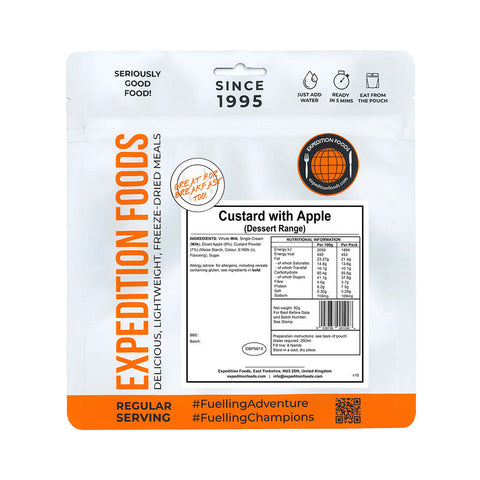 Expedition Foods Custard with Apple (Breakfast/Dessert Range) | Freeze-Dried Meal