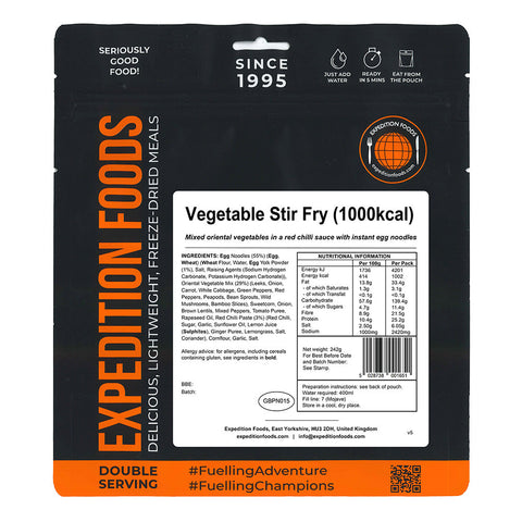 Expedition Foods Vegetable Stir Fry | Freeze-Dried Meal