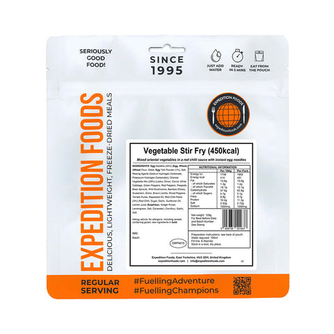 Expedition Foods Vegetable Stir Fry | Freeze-Dried Meal