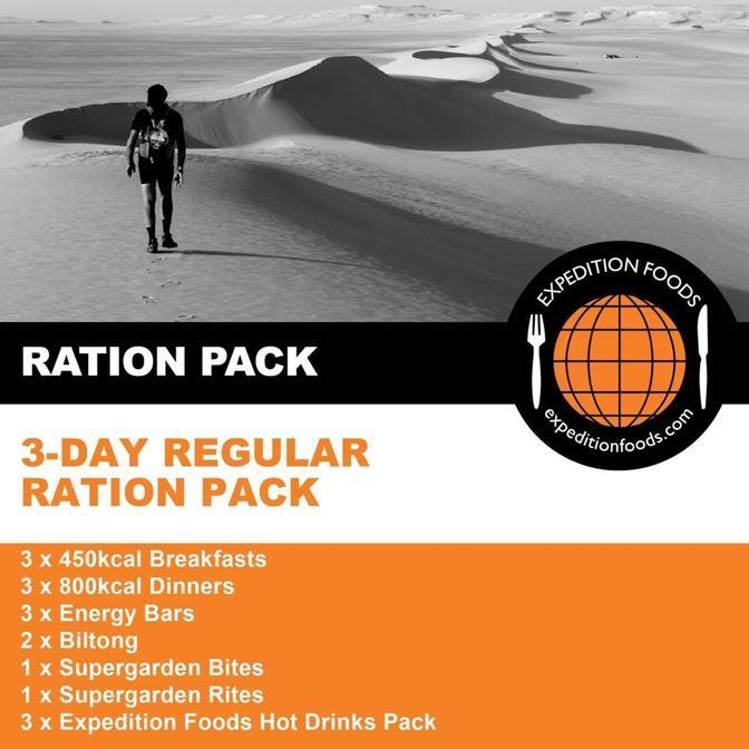 Expedition Foods, Expedition Foods - 3 Day Regular Ration Pack, 24 Hour Rations, Wylies Outdoor World,