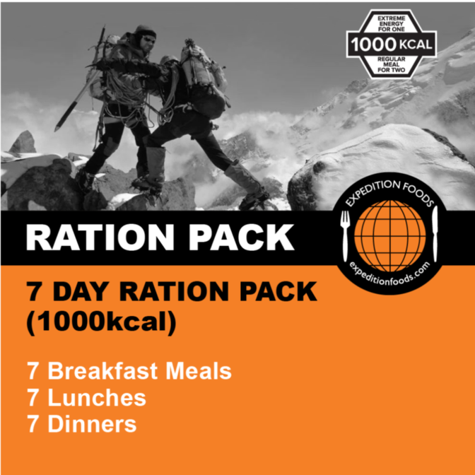 Expedition Foods, Expedition Foods - 7 Day Ration Pack, 24 Hour Rations,Wylies Outdoor World,