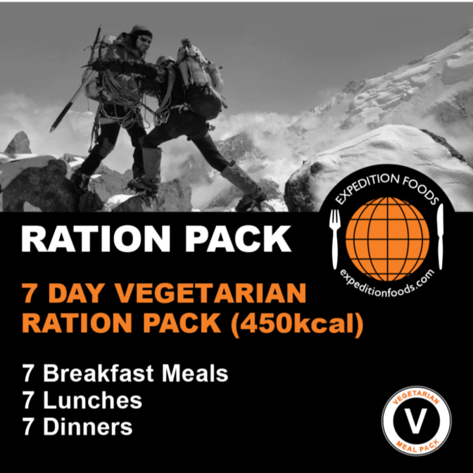 Expedition Foods, Expedition Foods - 7 Day Vegetarian Ration Pack, 24 Hour Rations,Wylies Outdoor World,