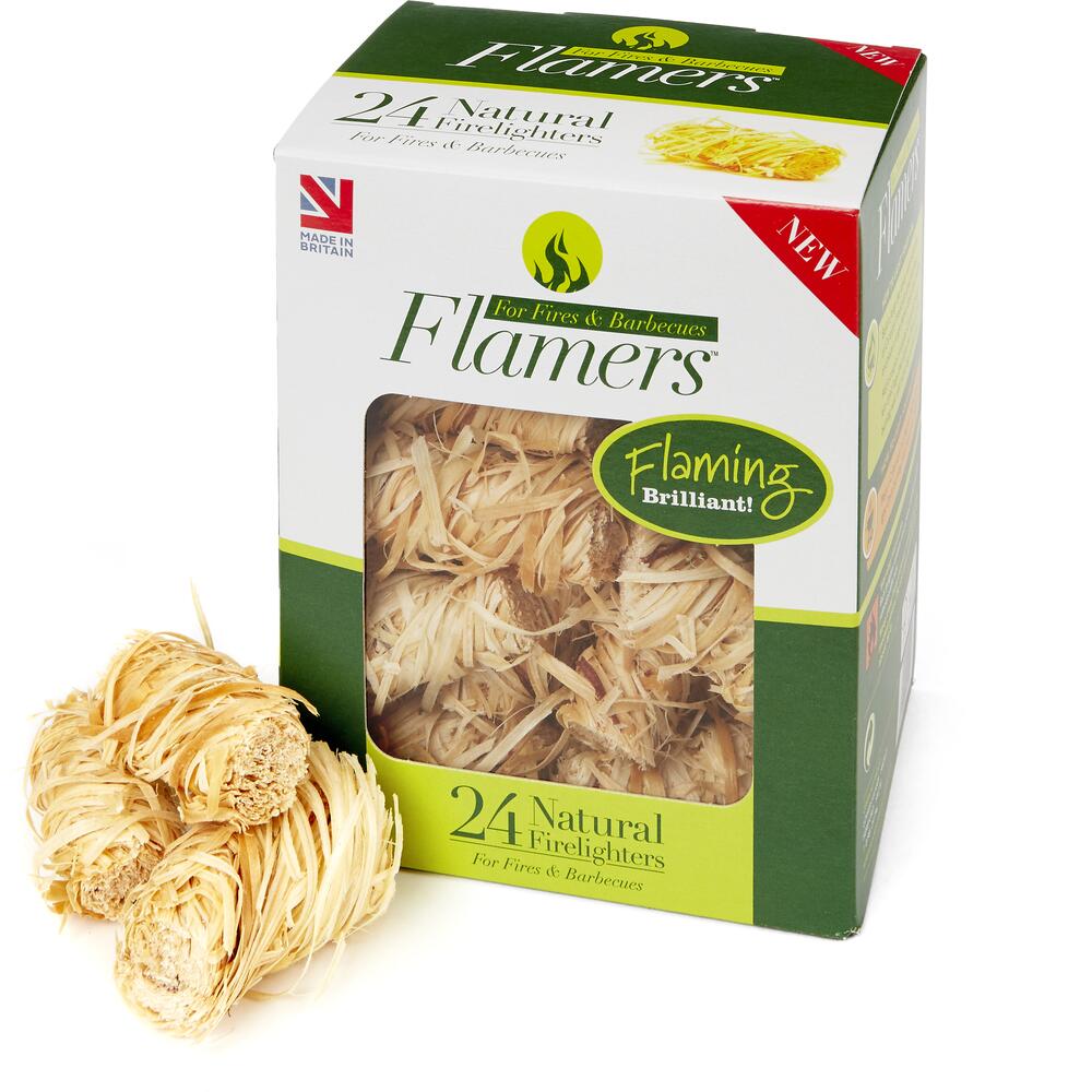 Flamers Natural Firelighters 24 Tinder Pack