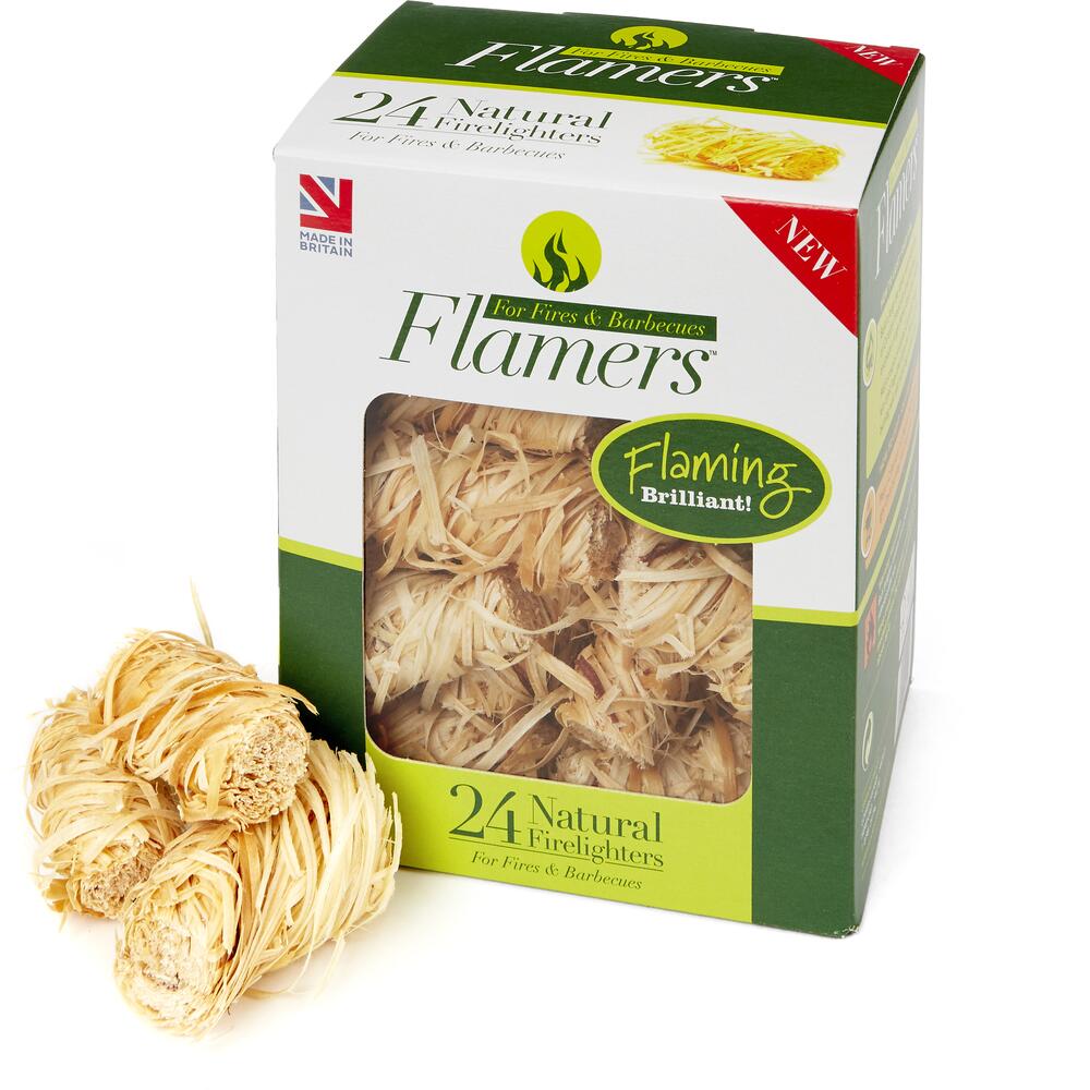 Flamers Natural Firelighters 24 Tinder Pack - Wylies Outdoor World