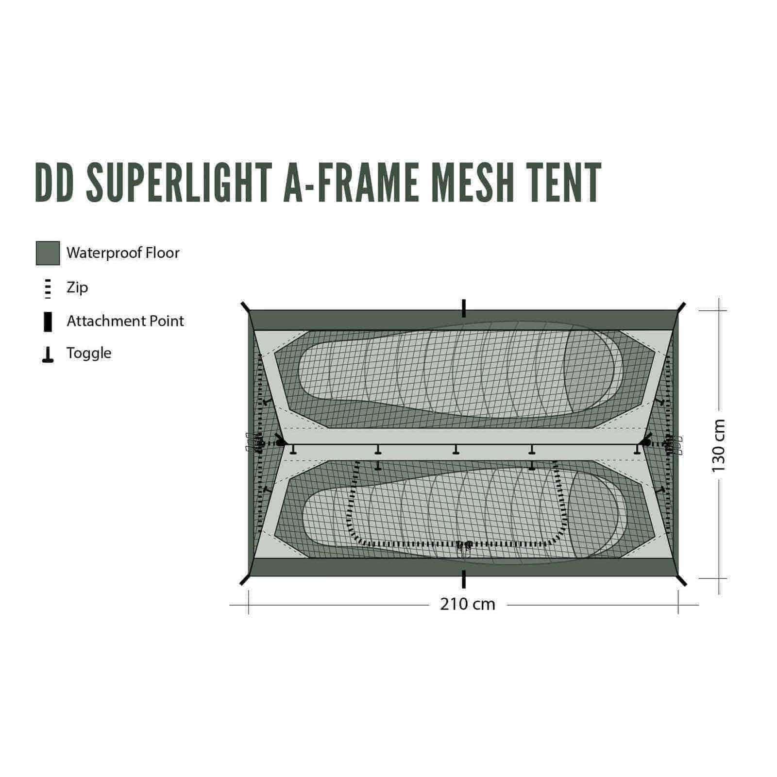 DD Hammocks, DD Superlight A-Frame Mesh Tent, Tents, Wylies Outdoor World,