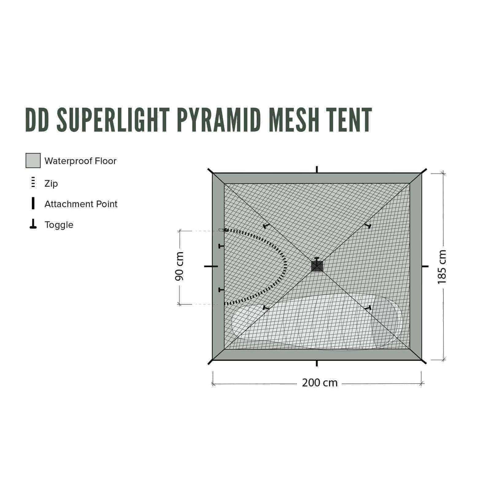 DD Superlight Pyramid Mesh Tent - Wylies Outdoor World