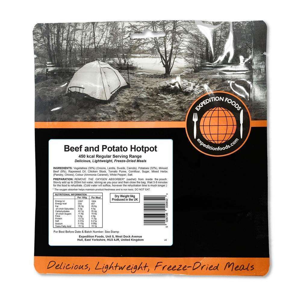 Expedition Foods, Expedition Foods - Beef and Potato Hotpot (Regular Serving), Freeze Dried Meals, Wylies Outdoor World,