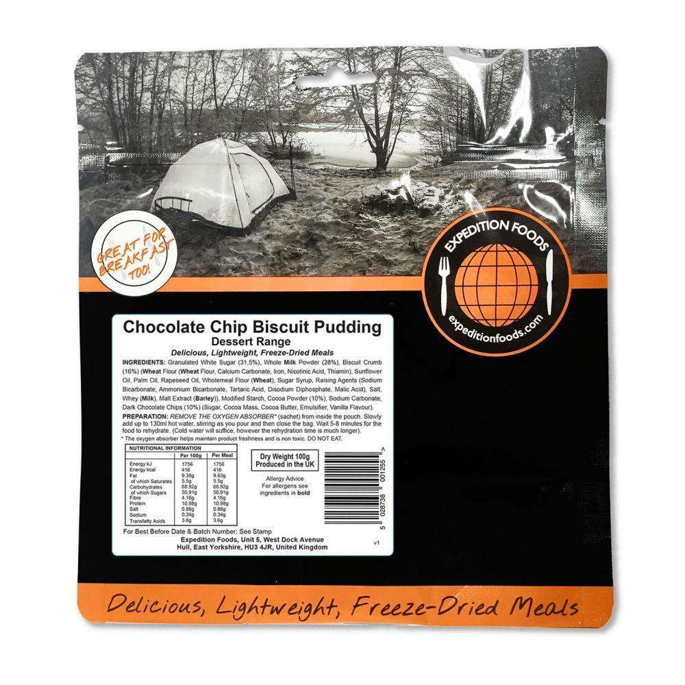 Expedition Foods, Expedition Foods - Chocolate Chip Biscuit Pudding, Freeze Dried Meals, Wylies Outdoor World,
