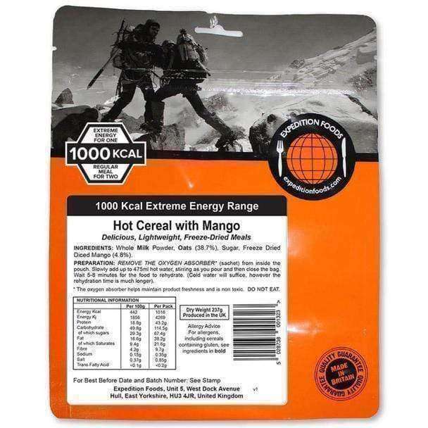 Expedition Foods, Expedition Foods - Hot Cereal with Mango (Extreme Energy), Freeze Dried Meals, Wylies Outdoor World,