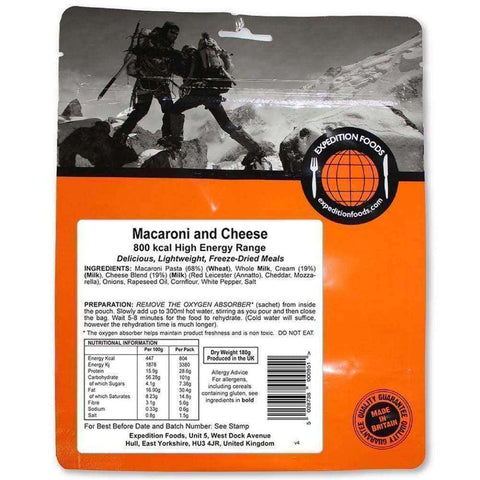 Expedition Foods - Macaroni and Cheese (High Energy) - Wylies Outdoor World