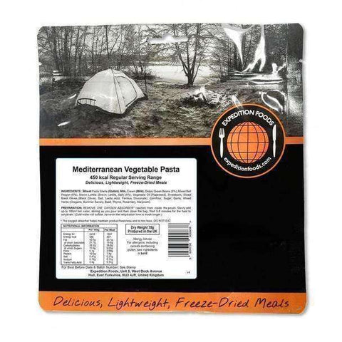 Expedition Foods - Mediterranean Vegetable Pasta (Regular Serving) - Wylies Outdoor World