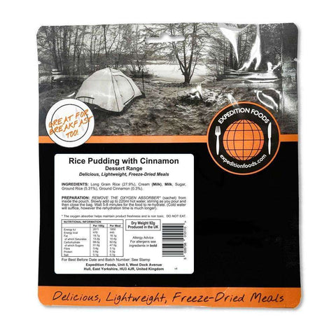 Expedition Foods - Rice Pudding with Cinnamon - Wylies Outdoor World