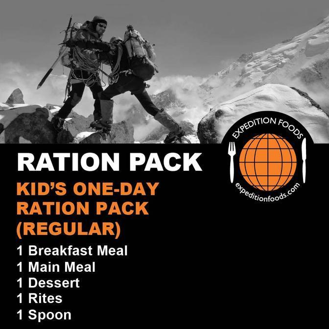 Expedition Foods, Expedition Foods - Kid's One Day Ration Pack, Day Ration Packs,Wylies Outdoor World,