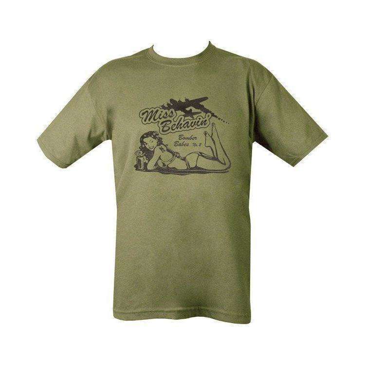Kombat UK, Miss Behavin' T-shirt - Olive Green, T-Shirts, Shirts & Vests,Wylies Outdoor World,