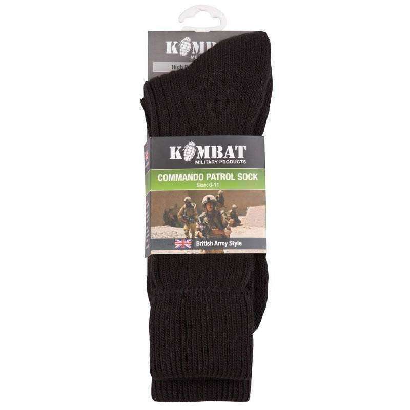 Kombat UK, Patrol Socks - Black, Gloves/Socks, Wylies Outdoor World,