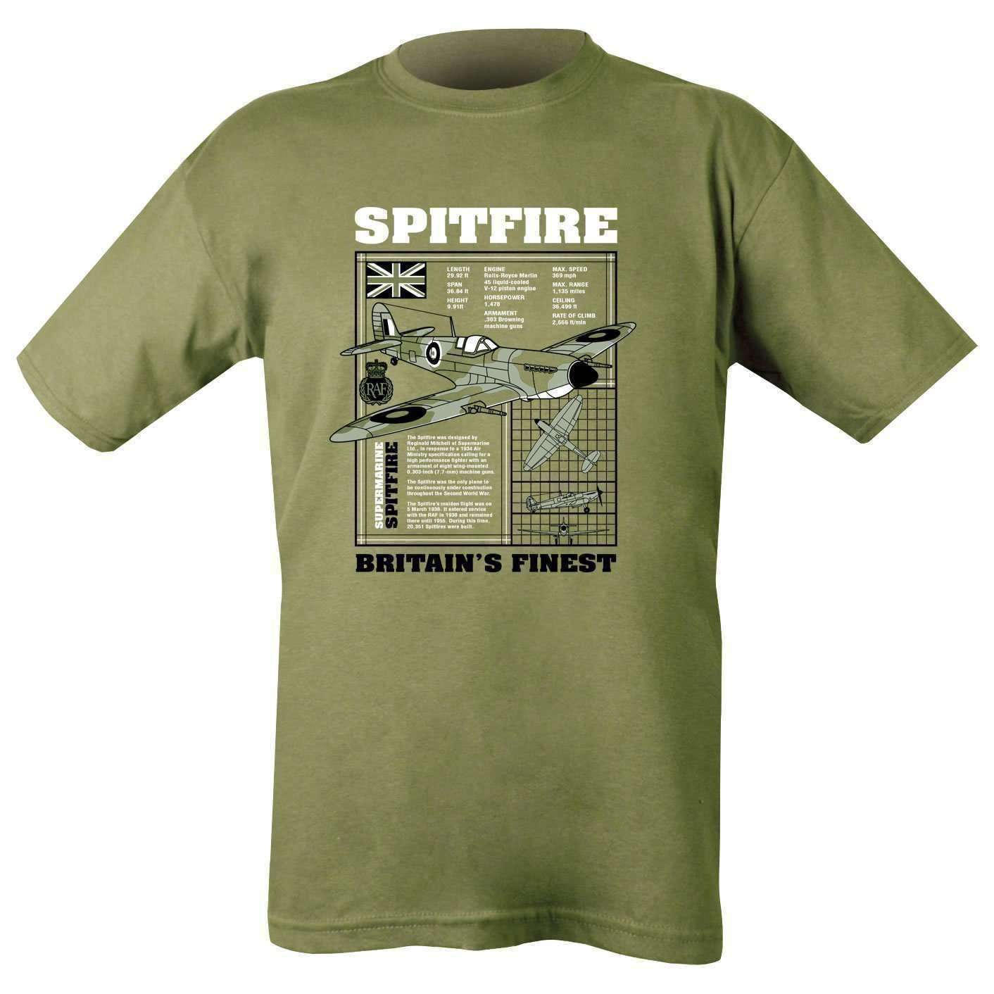 Kombat UK Spitfire T-shirt - Olive Green - Wylies Outdoor World