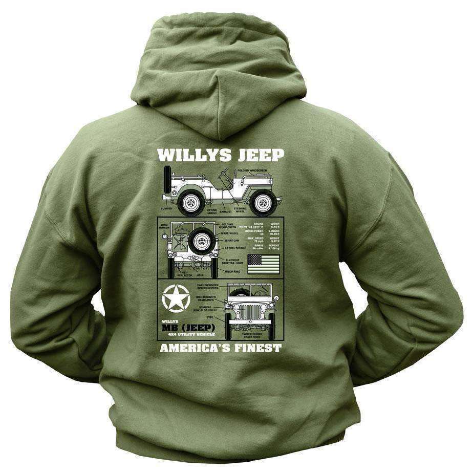 Kombat UK Willys Jeep Hoodie - Wylies Outdoor World