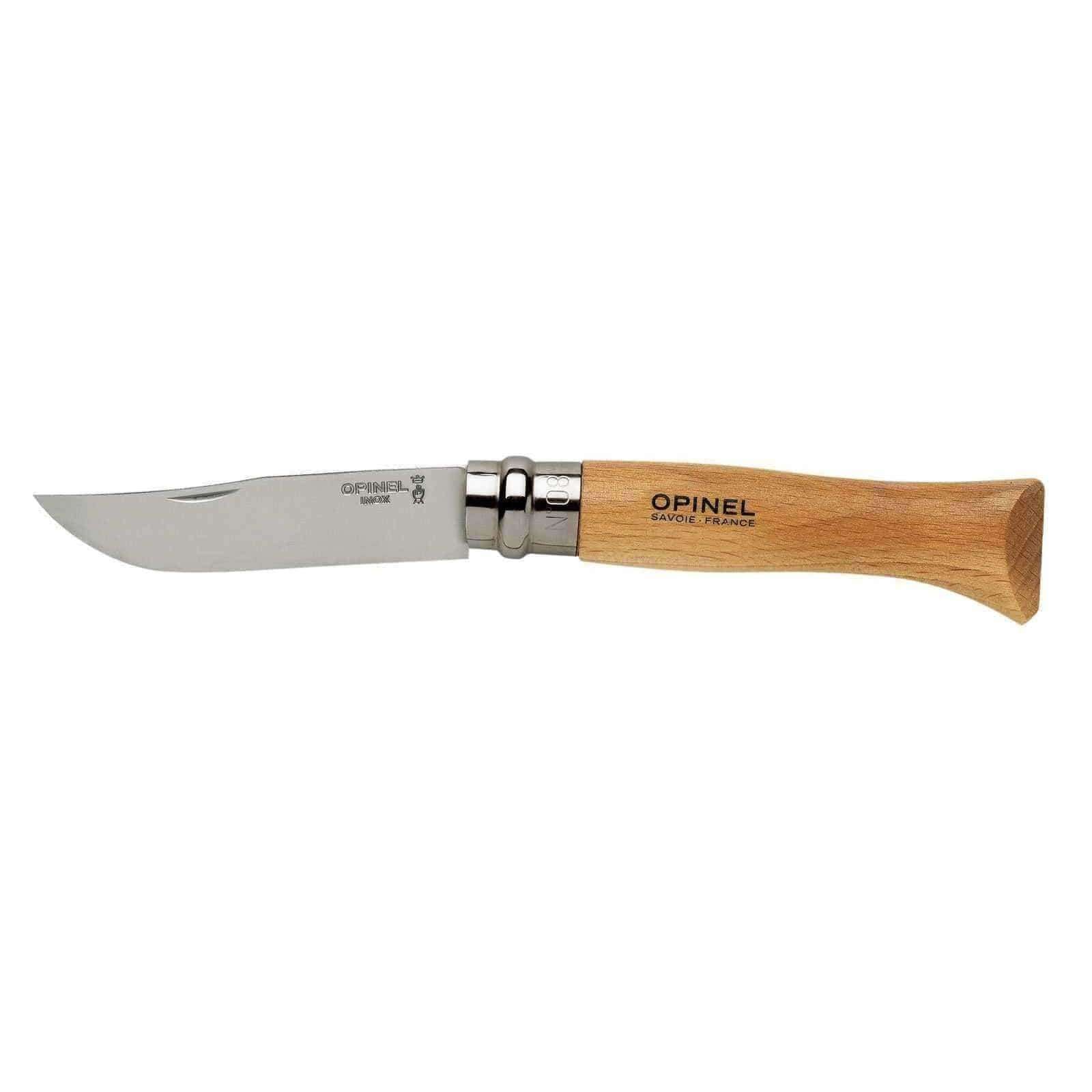 Opinel, Opinel No 8 Classic Original Stainless Steel Knife, Folding Knives, Wylies Outdoor World,
